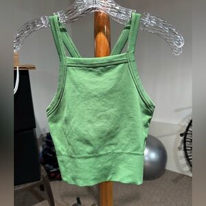 Athleta Cut arm, Straight , V strap Crop top.